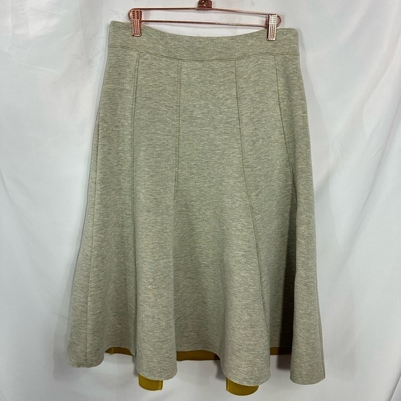Maeve by Anthropologie grey swing scuba midi skirt size 10 - Picture 1 of 7